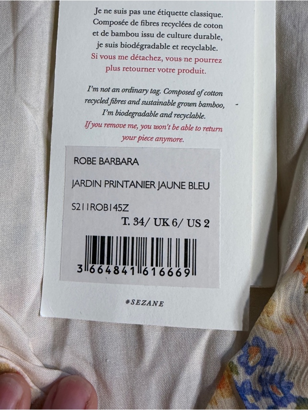 Sezane NWT Barbara Faux Wrap Dress in Garden Floral - Picture 5 of 12